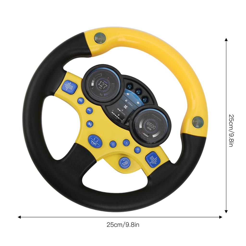Simulation Steering Wheel Children Early Education Initiation Toy with Base Birthday Gifts