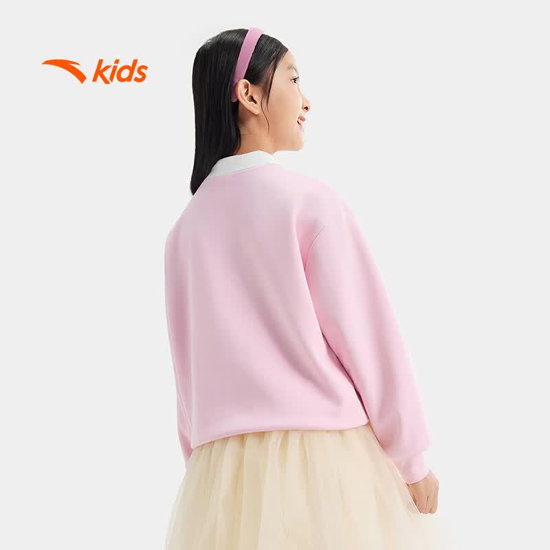 Anta Kids' Girls' Polo Collar Sporty Sweatshirt