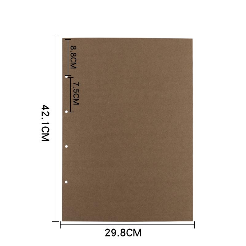 Uau A3 Grande Portfólio de Arte com Folhas Soltas em Papel Kraft com Logotipo Personalizado para Armazenamento de Obras de Arte de Estúdio ou Aula