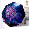 1pc Unicorn Fantasy Forest Moonlight Umbrella with Plastic Handle,Suitable for All Seasons Home Travel Outdoor Umbrellaptys31096