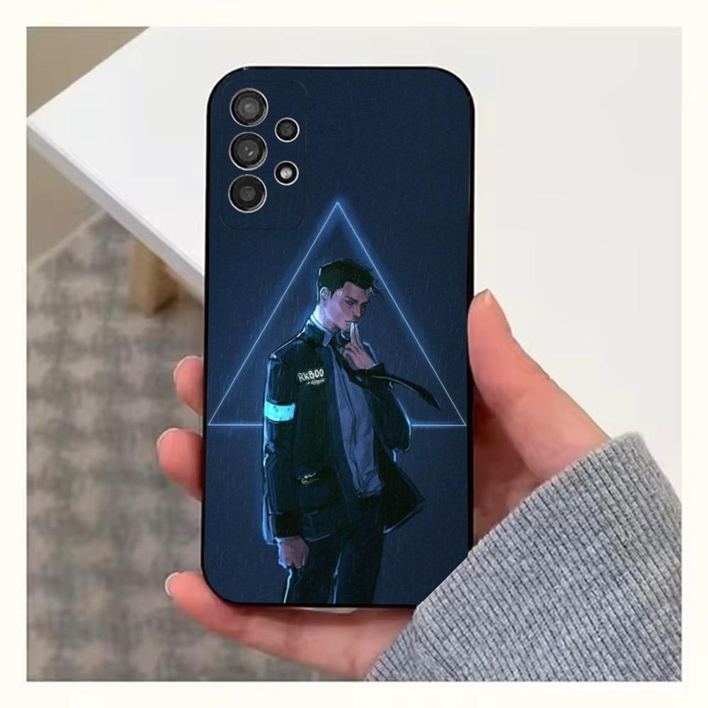 Detroit B-Become H-Human Phone Case For Samsung S25,S24,S23,S22,S20,S21,S10,Ultra,Plus,Lite,FE,Soft Silicone Black Cover
