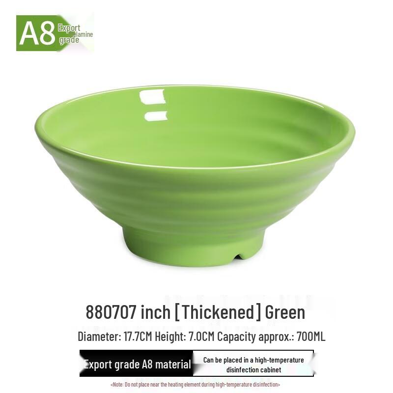 HANDUNYOU 7-inch Commercial Melamine-like Plastic Soup Bowls
