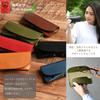 ENTRAMBI Tochigi Leather Round Flap Eyeglass Case, Genuine Leather, Stylish, for Men and Women, Made In Japan (Camel)