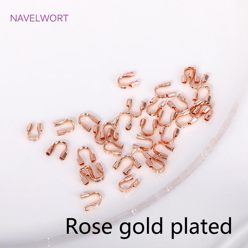 

Wholesale 14K/18K Gold Plated Brass U Shape Hook Clasp Connector Wire Guardian Cord Protector,DIY Jewelry Making Accessories 100 pieces