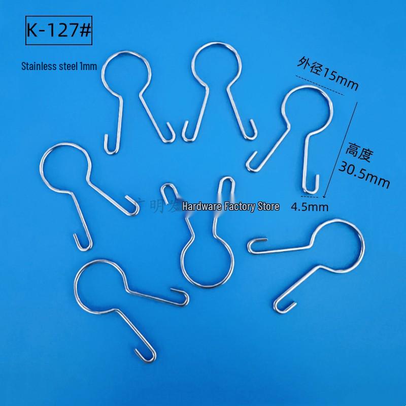 Spring Stainless Steel Snap Hook: Wire Clip Buckle, Elastic Snap Ring, U-Shape/C-Shape Retaining Ring