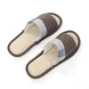 Home Home Linen Indoor Slippers (255-260mm) (Brown)