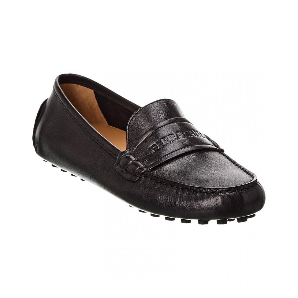 

Salvatore Ferragamo Ferragamo Iside Leather Loafer Black US 7/Regular