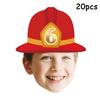 20pcs Firefighter Hat With Customized Face Sticker Personalized Age Birthday Paper Label Custom Sealing Stickers Party Supply