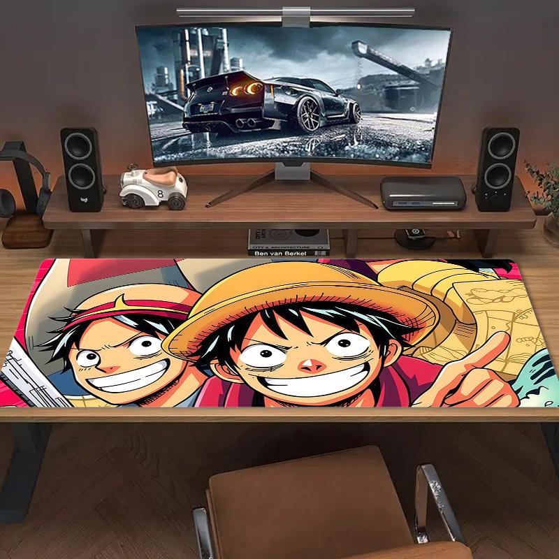 Straw Hat Crew Print Cushion Non-slip Laptop Tablet Big Mousepad XXL Mat Mini PC Playmat With Lock edge