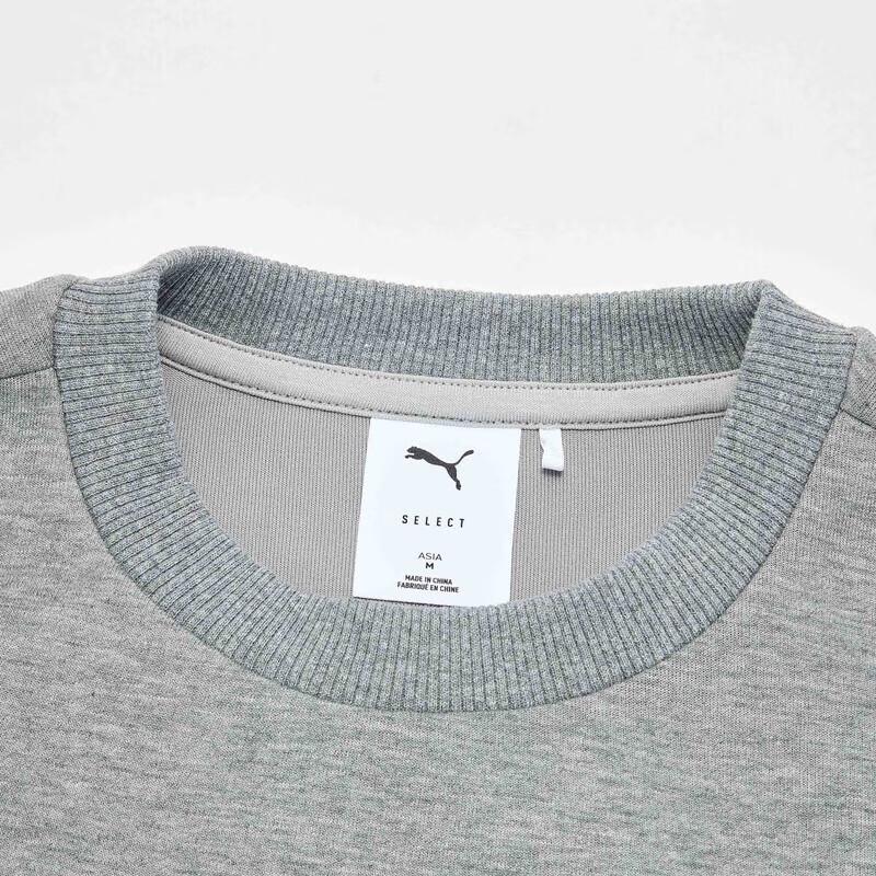 PUMA Women's Grey Crew Neck Long Sleeve Sweatshirt