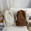 School bag, Japanese INS style, high aesthetic value, sweet polka dot butterfly backpack, girly lightweight, large capacity velvet backpack for women