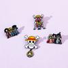 4 Pcs Childhood Cartoon Brooch Handsome Portgas·D· Ace Enamel Pin Metal Badge Jewelry Clothing Backpack Accessories Gift