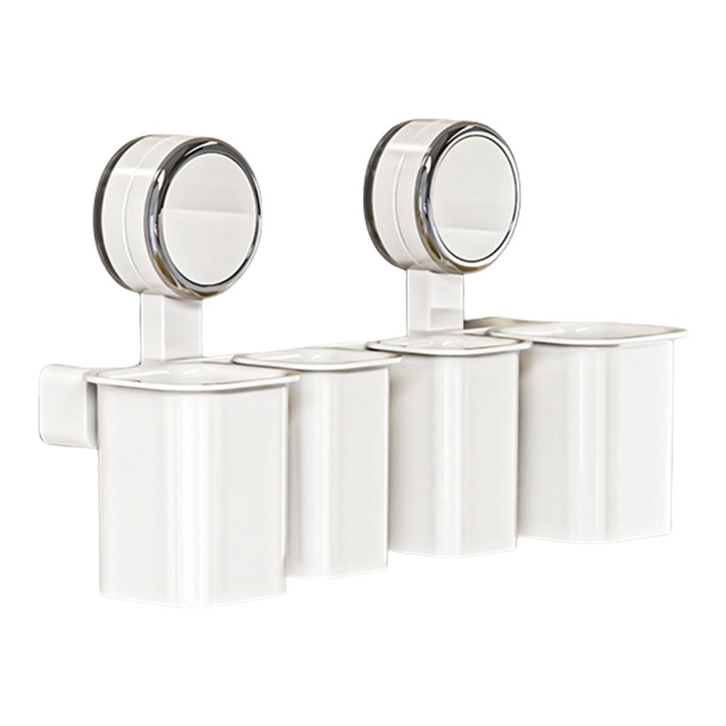 Small Suction Cup Toothbrush Holder No Drilling Wall Mount Bathroom Organizers Stand Rack for Kitchen and Bedroom