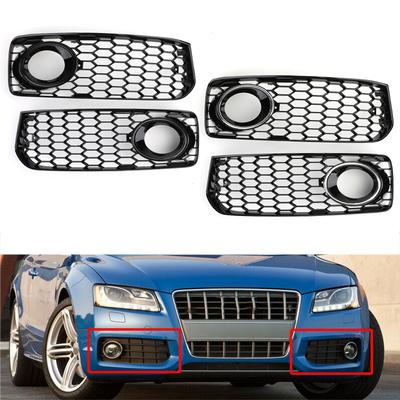 8T0807681B 8T0807682D Pair Fog Light Grill Honeycomb Grille With Trim for A5 S-Line S5 B8 RS5 Style 2008-2012 8T0-807-681-B 8T0-807-682-D