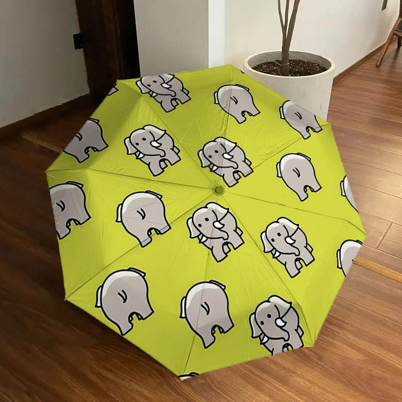 

1pc Elephant Print Automatic Open/Close Umbrella, Formal Events - Ideal Gift for Family or Friends, Outdoor Accessory yy251211115