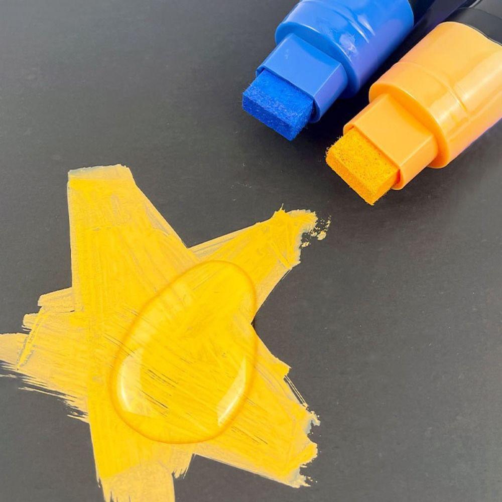 Large Capacity Acrylic Marker Pen 8MM/15MM Line Width Wide Head Marker Pen Hand Drawn