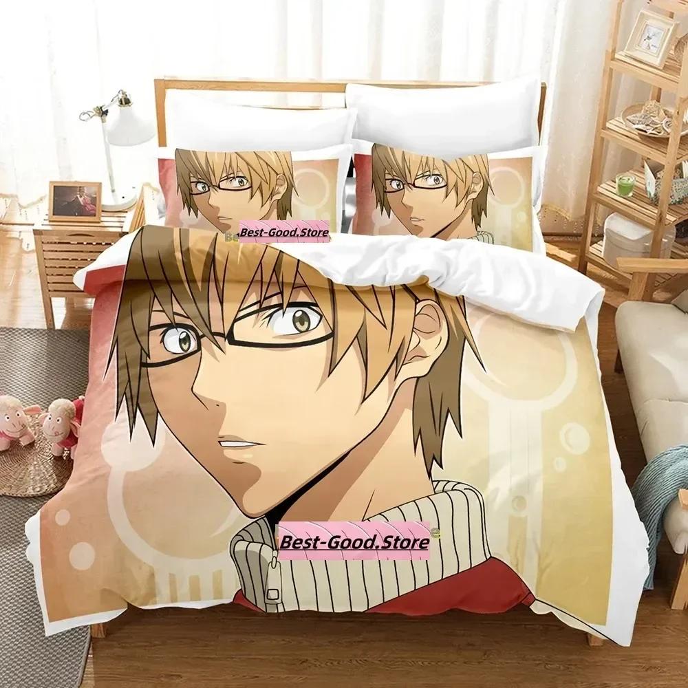 Bakuman Beding Set Printed Bed Linen Set With Pilowcase Soft Duvet Cover Soft Single Double Quen Super King-Sized Dimensionsd Dimensions Adult People