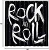 Czarno-Biała Muzyczna Zasłona Prysznicowa, Retro Zestawy Zasłon Prysznicowych Rock and Roll Do Łazienki, Tkaninowe Zasłony Dekoracyjne do Łazienki Z H