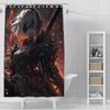 Shower Curtain Waterproof Polyester Fabric Paint Colorful Curtains Adventure game Nier Automatas Home Bathroom Decor With Hook