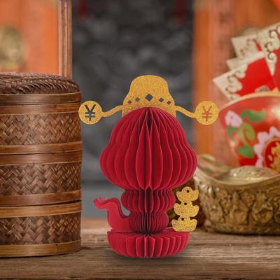 Year of The Snake Ornament, Chinese Lunar Table Decoration, Honeycomb