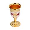 2pcs Metal Goblets Exquisite Painted Flower Pattern Vintage Court    E Glass for Bar Drinkware Gift