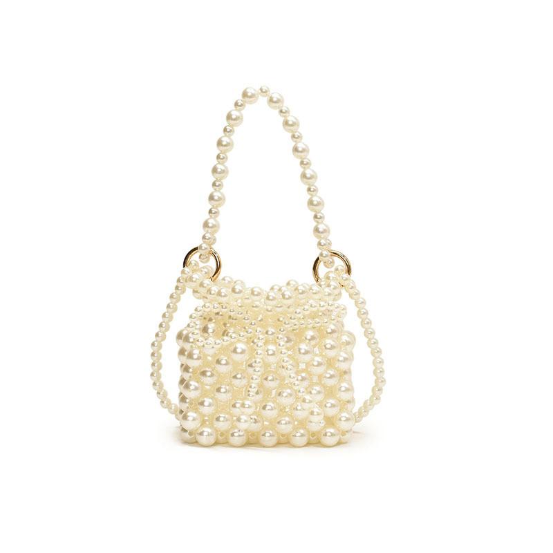 Modern Elegant Pearl Crossbody Bag With Trendy Geometric Pattern For Children