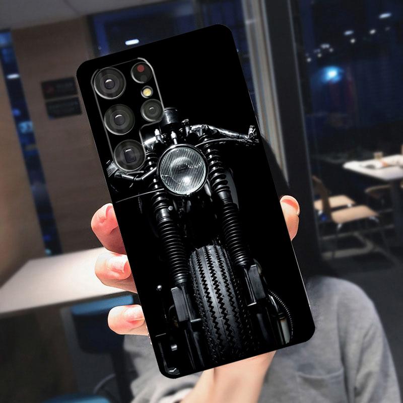 Vintage Motorcycle Cover For Samsung Galaxy S25 Ultra S24 S22 S21 S23 Plus S20 FE S9 S10 S24 FE Phone Case