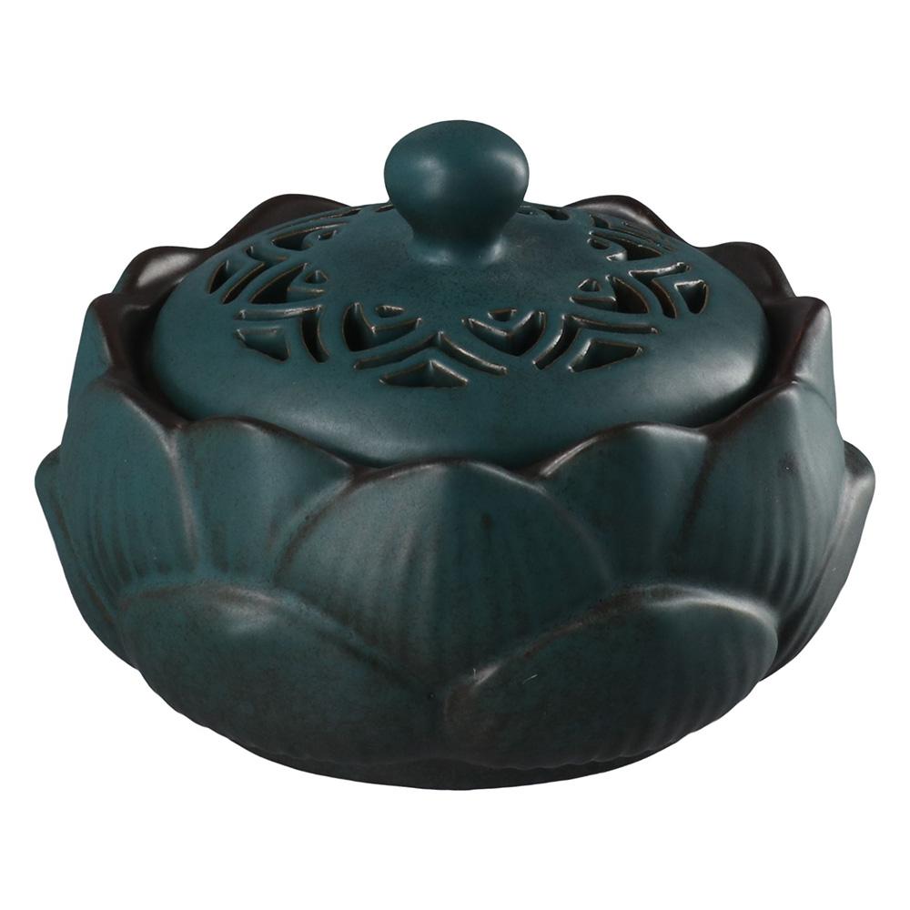 

Lotus Incense Holder 4.2*3 Inch Indoor Incense Holder Vintage Ceramic Incense Burner Living Room