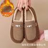 Fashion Cotton Shoes Women Winter 2025 New Plush Warm Fashion Comfortable Flat Slip On Shoes Leisure Shallow Shoes Zapatos De Mujer