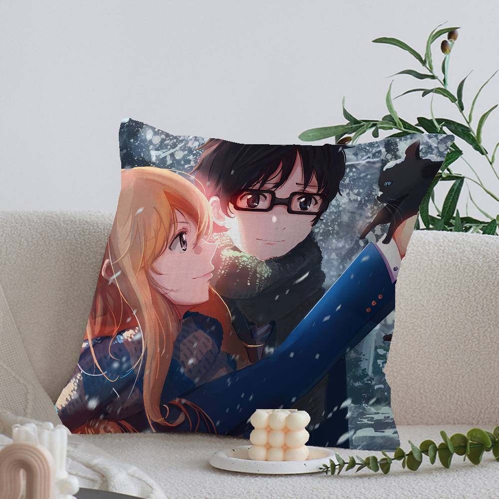 

Anime Your Lie In April Pillow Anime Pillow Sofa Bed Head Pillow Cover Cushion Cover 45x45 cm Fashion 30x30cm