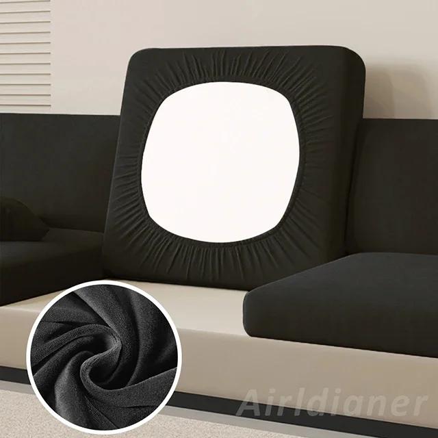 Anti-Dirt Velvet Sofa Cushion Slipcover Elastic Chair Seat Protector For Pets And Furniture Sofa Cover Living Room Bedroom Decor