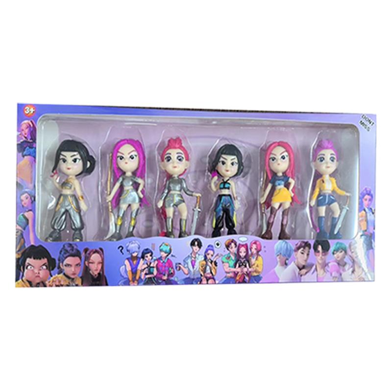 Dämonenjäger Anime Kpop Figur Modell Spielzeug Cartoon Gaming Peripheriegeräte Schreibtischdekoration Sammelfiguren Modell Spielzeug für Kinder Geschenk