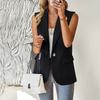 Women's Sleeveless Waistcoat Vest, Light Gray, Multiple Colors, Casual Office Wear