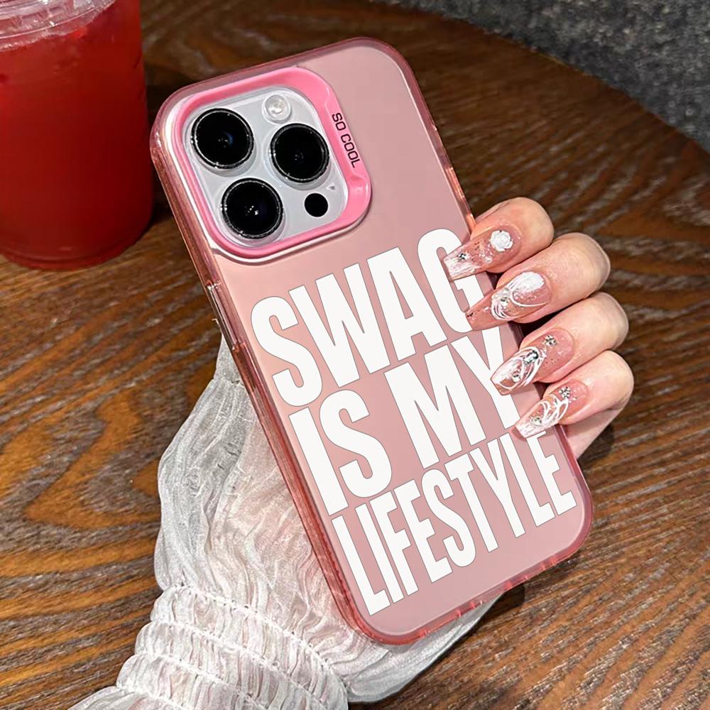 Hip-hop Swag logo lifestyle moda Custodia per Telefono Per lMDColor Guscio Argento Per lPhone 17 16 e 15 14 13 12 11 Pro Max Plus