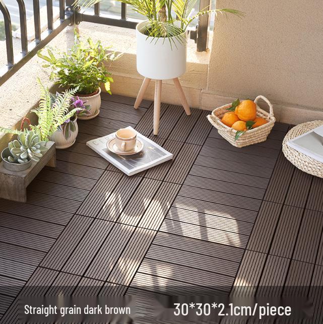 Wasserdichte, wartungsfreie WPC-Terrassendielen für Terrassen, Gärten und Balkone - Selbstverlegend und korrosionsbeständig