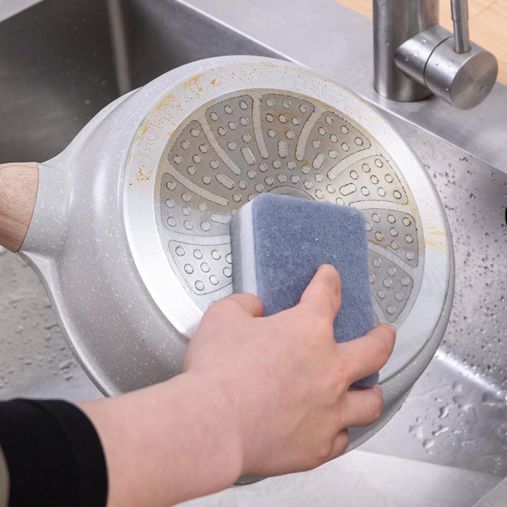 5/10PCS Double-Sided Household Scouring Pad Kitchen Dishwashing Sponge Cloth Wipe Dish Cleaning Towels Kitchen Sponge Wipes Bru