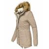 Women's Winter Warm Fur Collar Zipper Long Sleeve Slim Fit Hooded Jacket
