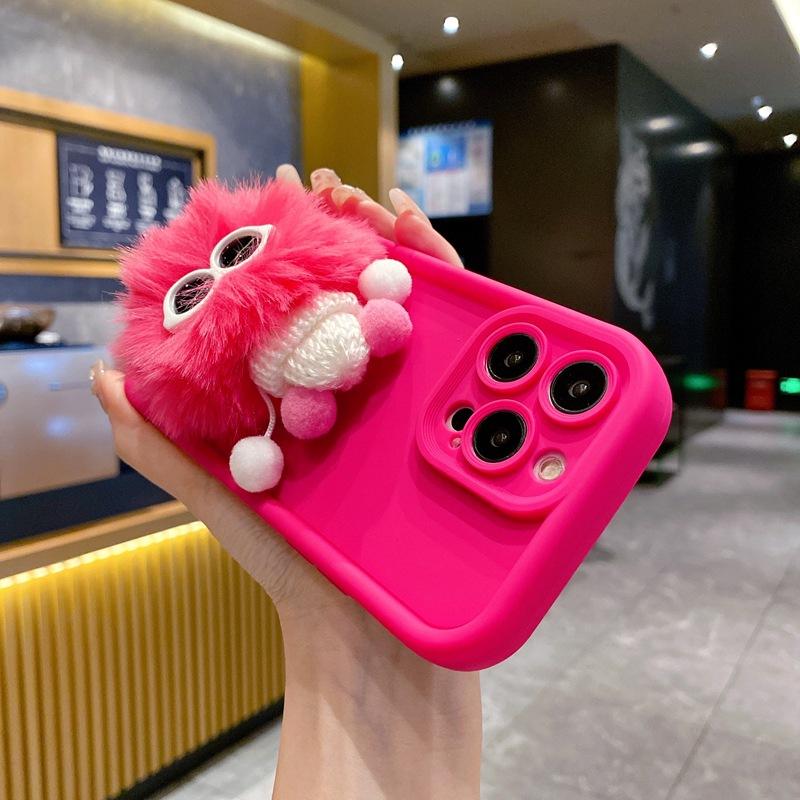 Applicable To Apple 17 Plush Doll Mobile Phone Case iPhone16 Three-dimensional Cute 15Pro Max Personalized Protective Case