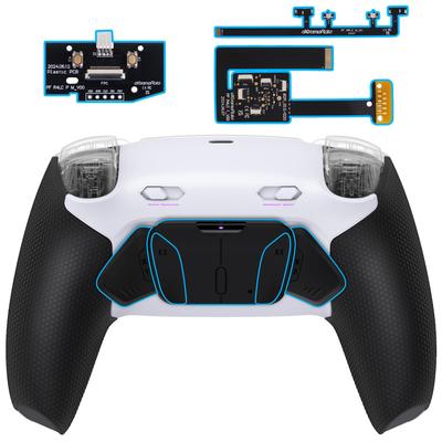 Kit Paddles posteriori eXtremeRate RISE4 Plus MAX per Controller PS5 con Stop Grilletti Clicky e Kit Pulsanti Posteriori Riprogrammabili in Gomma per Controller PS5
