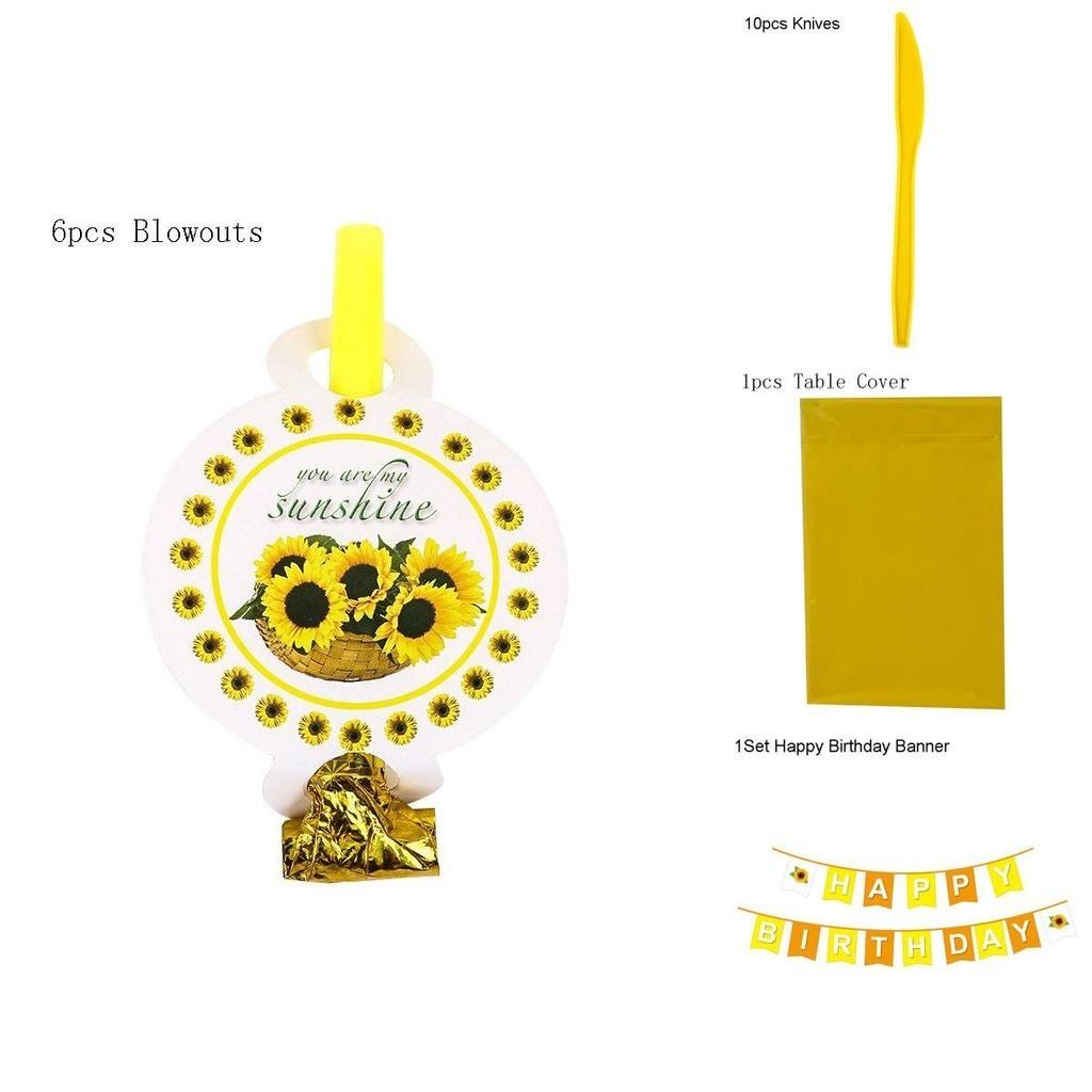 Delightful Sunflowers Theme Party Decoration Kit For Joyful Baby Showers And Birthday Parties