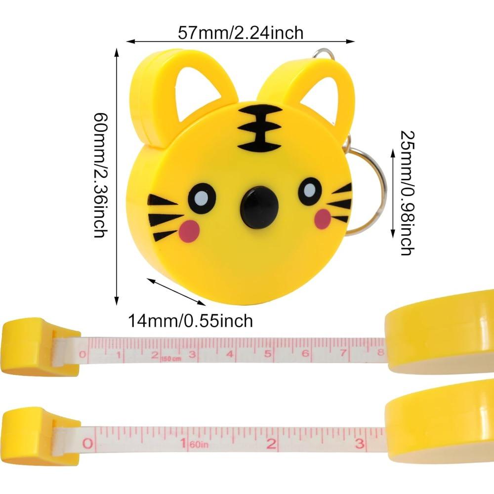 Plastic Telescopic Ruler Automatic Telescopic Tape Measure Body Measuring Tape  Tiger