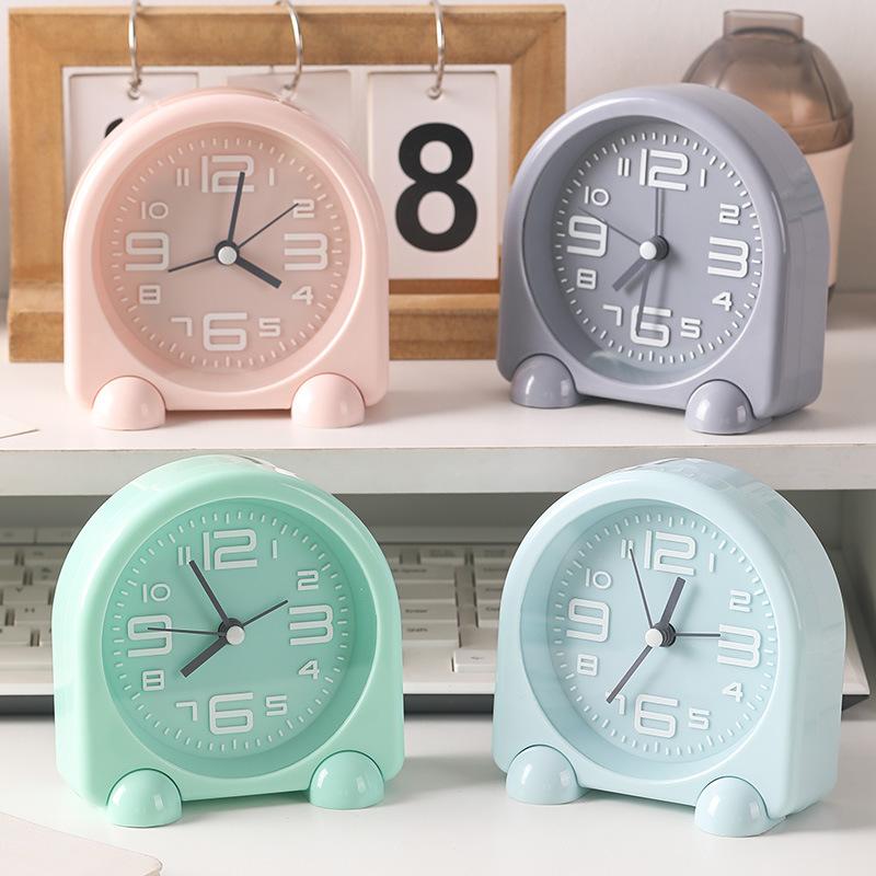 1PC Alarm Clock Student-specific Simple Silent Small Alarm Clock Desktop Desktop Clock Wholesale Cartoon Alarm Clock Cartoon Small Alarm Clock