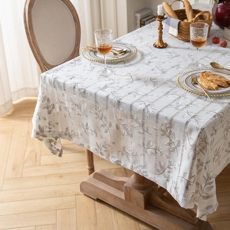 Cotton Linen Tablecloth With Floral Print French Country Style Rectangular Dining Table Cover Home Kitchen Decor