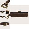 Style Rivet Leather Belt With Alloy Pin Buckle For Casual Outfits And Street Fashion