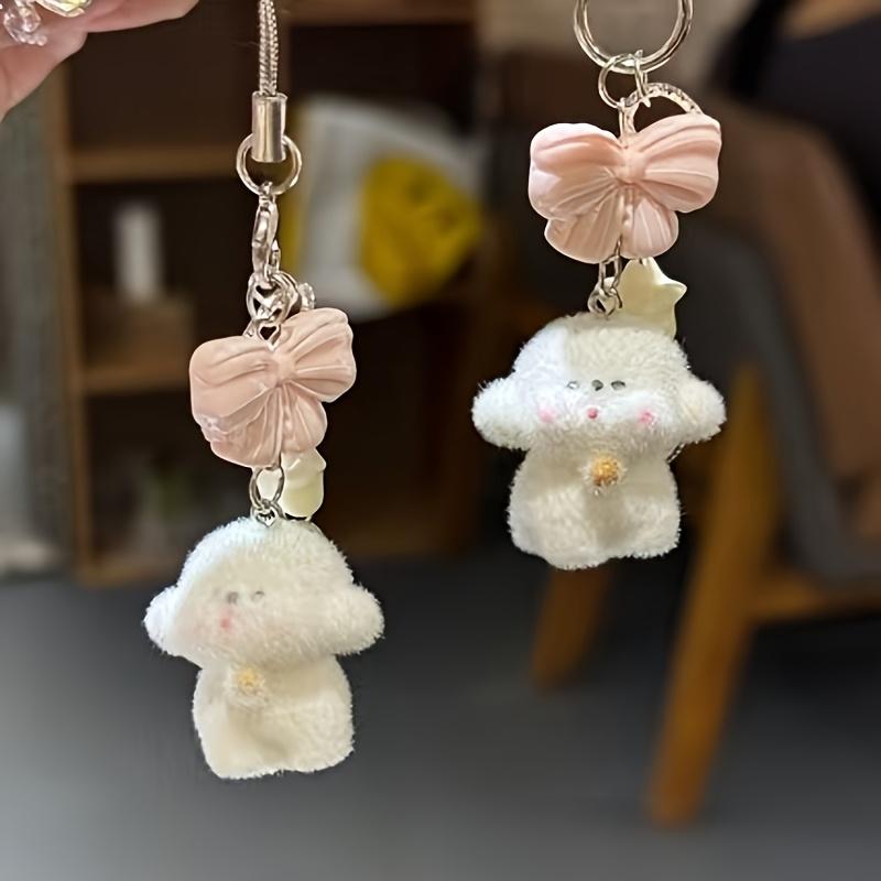 [Bowknot Dog Pendant] Bowknot Dog Cute Pendant Phone Chain Pendant bag Pendant Suitable for Daily Holiday Gifts