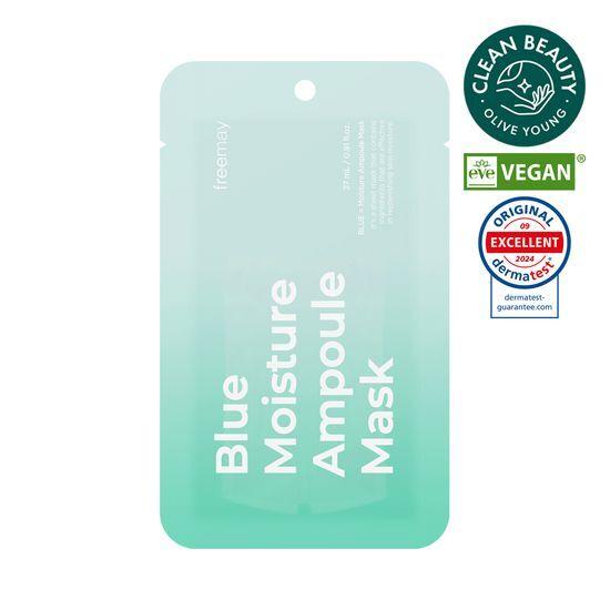 8-layer hyaluronic acid/deep moisturizing Freemay Blue Moisture Ampoule Mask (1 sheet)