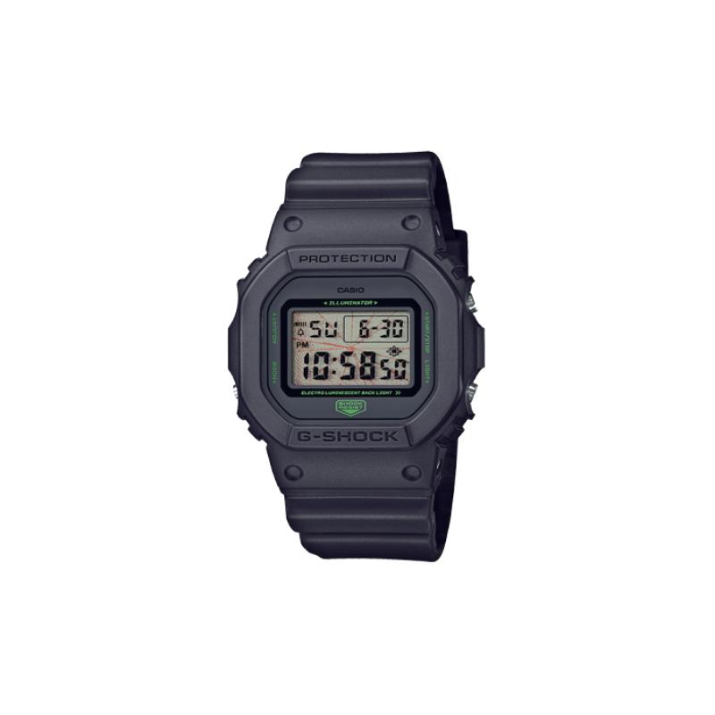 Casio G-SQUAD Series Electronic Movement Resin Strap Japanese and Korean Watch 48.942.8mm Men s Watch Gray Dial DW-5600MNT серый