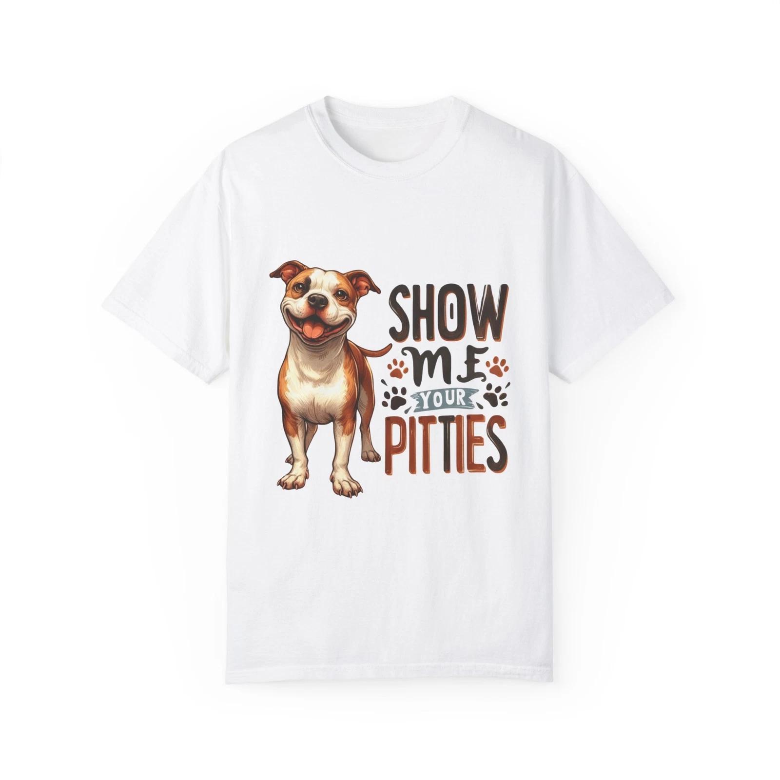 Show Me Your Pitties Pitbull Unisex Garment-Dyed T-shirt S