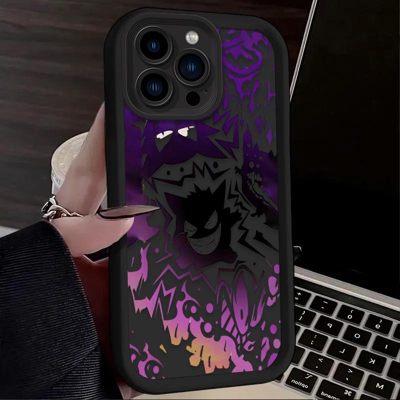 P-Pokemon Gengar Matte Phone Case For iPhone 17 Air 16 16E 15 14 13 12 11 Pro Max X XS X S Max XR SE 2020 SE4 7 8 Silicone Cover