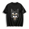 Minimalist Cute Animal Face Print Casual T-Shirt Pure Cotton T-shirt
